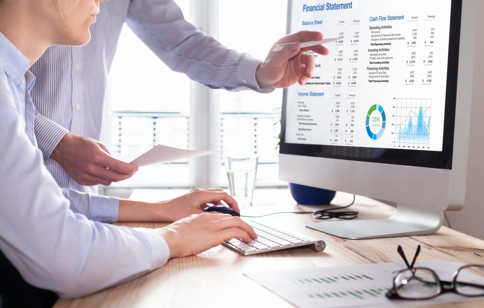 Financial Advisory Projects — advisor walking client through financial statements